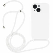 Silikónový kryt so šnúrkou pre iPhone 14 - biely