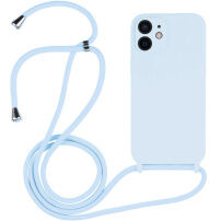 Silikónový kryt so šnúrkou pre iPhone 12 - modrý