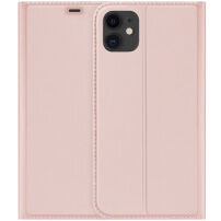 Dux Ducis flipové puzdro so stojančekom pre iPhone 11 – ružovo-zlaté