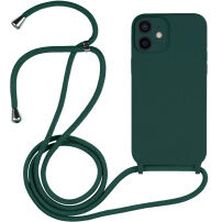 Silikónový kryt so šnúrkou pre iPhone 12 - petrolejový