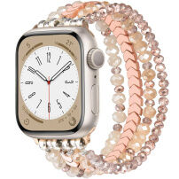 xDfind korálkový remienok pre Apple Watch 42mm / 41mm / 40mm / 38mm - ružovozlatý