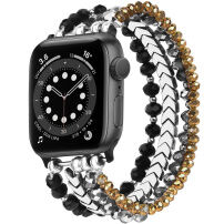 xDfind korálikový remienok pre Apple Watch 42mm / 41mm / 40mm / 38mm - čiernozlatý