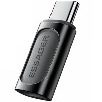 ESSAGER nabíjacia a dátová redukcia - Lightning na USB-C - čierna