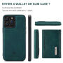 DG.Ming 2v1 kryt s odnímateľnou magnetickou peňaženkou pre iPhone 15 Pro - tmavozelený