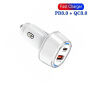 P78 sada autonabíjačky s portmi USB-C / USB-A a kábla USB-C na USB-C / Lightning - 55W - 1 m - biela