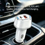P78 sada autonabíjačky s portmi USB-C / USB-A a kábla USB-C na USB-C / Lightning - 55W - 1 m - biela