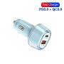 P78 sada autonabíjačky s portmi USB-C / USB-A a kábla USB-C na USB-C / Lightning - 55W - 1 m - modrá