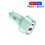 P78 sada autonabíjačky s portmi USB-C / USB-A a kábla USB-C na USB-C / Lightning - 55W - 1 m - mentolová