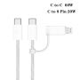 P78 sada autonabíjačky s portmi USB-C / USB-A a kábla USB-C na USB-C / Lightning - 55W - 1 m - mentolová