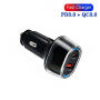 P78 sada autonabíjačky s portmi USB-C / USB-A a kábla USB-C na USB-C / Lightning - 55W - 1 m - čierna