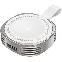 Toocki TW15 mini prenosná bezdrôtová nabíjačka pre Apple Watch - 2,5W - strieborná
