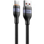 WEKOME WDC-C31 opletený nabíjací a dátový kábel - USB-A na USB-C - 2 m - čierny