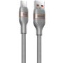 WEKOME WDC-C31 opletený nabíjací a dátový kábel - USB-A na USB-C - 2 m - sivý