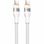 WEKOME WDC-C32 opletaný nabíjací a dátový kábel - USB-C na USB-C - 2 m - biely