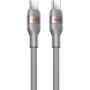 WEKOME WDC-C32 opletený nabíjací a dátový kábel - USB-C na USB-C - 2 m - sivý