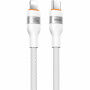 WEKOME WDC-C33 opletený nabíjací a dátový kábel - USB-C na Lightning - 2 m - biely