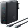 JOYROOM JR-TG11 GaN sada adaptéra s portmi 3x USB-C / USB-A a kábla USB-C na USB-C - 100W - 2 m - čierna