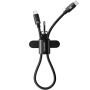 ESSAGER ES-X83 nabíjací a dátový kábel a pútko - USB-C na USB-C - 30 cm - čierny