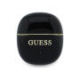 Guess Gold Line Glossy Classic Logo bezdrôtové slúchadlá - čierne