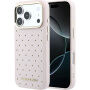 Karl Lagerfeld Perforated Gold Dots kryt s MagSafe pre iPhone 17 Pro - ružový