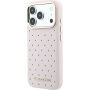 Karl Lagerfeld Perforated Gold Dots kryt s MagSafe pre iPhone 17 Pro - ružový