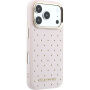 Karl Lagerfeld Perforated Gold Dots kryt s MagSafe pre iPhone 17 Pro - ružový