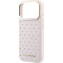 Karl Lagerfeld Perforated Gold Dots kryt s MagSafe pre iPhone 17 Pro - ružový