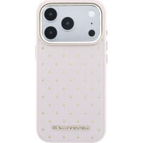 Karl Lagerfeld Perforated Gold Dots kryt s MagSafe pre iPhone 17 Pro Max - ružový