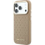 Karl Lagerfeld Perforated Gold Dots kryt s MagSafe pre iPhone 17 Pro - béžový
