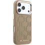 Karl Lagerfeld Perforated Monogram kryt s MagSafe pre iPhone 17 Pro - béžový