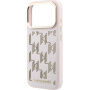 Karl Lagerfeld Perforated Monogram kryt s MagSafe pre iPhone 17 Pro - ružový