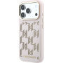 Karl Lagerfeld Perforated Monogram kryt s MagSafe pre iPhone 17 Pro Max - ružový
