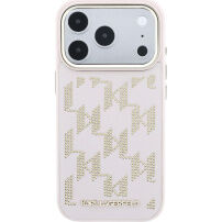 Karl Lagerfeld Perforated Monogram kryt s MagSafe pre iPhone 17 Pro Max - ružový
