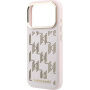 Karl Lagerfeld Perforated Monogram kryt s MagSafe pre iPhone 17 Pro Max - ružový