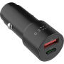 FIXED autonabíjačka s portmi USB-C / USB-A - 63W - čierna