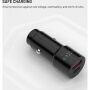 FIXED autonabíjačka s portmi USB-C / USB-A - 63W - čierna