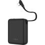 FIXED Zen 10 Loop powerbanka s integrovaným káblom USB-C a portmi USB-C / USB-A - 10 000 mAh - čierna