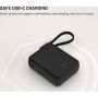 FIXED Zen 10 Loop powerbanka s integrovaným káblom USB-C a portmi USB-C / USB-A - 10 000 mAh - čierna