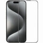 Rurihai tvrdené antireflexné 2.5D sklo s čiernym rámčekom pre iPhone 15 Pro