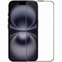 Rurihai tvrdené antireflexné 2.5D sklo s čiernym rámčekom pre iPhone 15 / 16