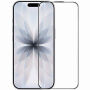 Rurihai tvrdené antireflexné 2.5D sklo s čiernym rámčekom pre iPhone 16 Pro / 17