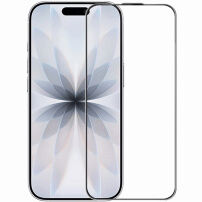 Rurihai tvrdené antireflexné 2.5D sklo s čiernym rámčekom pre iPhone 16 Pro / 17