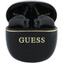 Guess Gold Line Glossy Classic Logo bezdrôtové slúchadlá - čierne