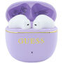 Guess Gold Line Glossy Classic Logo bezdrôtové slúchadlá - fialová