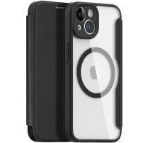 DUX DUCIS Skin X flipové puzdro s MagSafe pre iPhone 14 - čierne