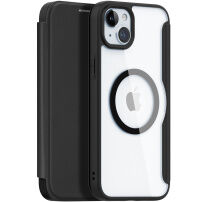 DUX DUCIS Skin X flipové puzdro s MagSafe pre iPhone 15 Plus - čierne