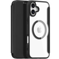 DUX DUCIS Skin X flipové púzdro s MagSafe pre iPhone 16 - čierne