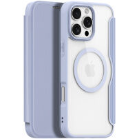 DUX DUCIS Skin X flipové puzdro s MagSafe pre iPhone 16 Pro Max - modrošedé