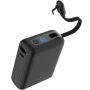 FIXED Zen 10 Loop powerbanka s integrovaným káblom USB-C a portmi USB-C / USB-A - 10 000 mAh - čierna