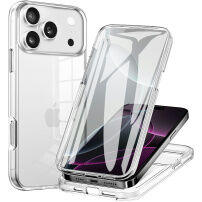 Dvojdielne púzdro na prednú aj zadnú stranu pre iPhone 17 Pro / 18 Pro - číre